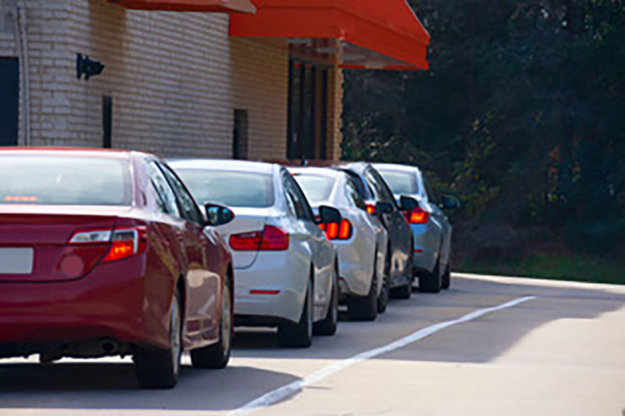 Mental Health is too Valuable for a Drive-thru People lined up at drive thru for mental health