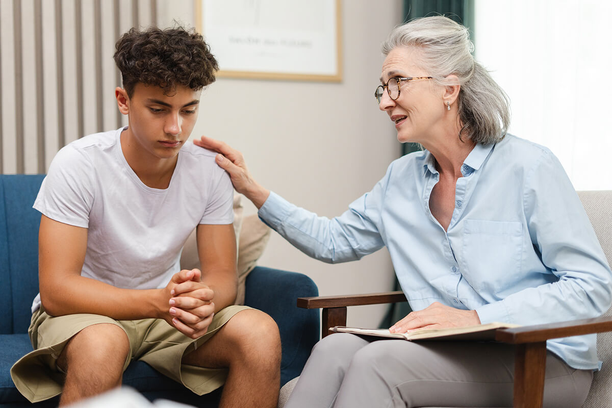 The Role of Therapy in Overcoming Process Addictions young person in therapy for process addictions